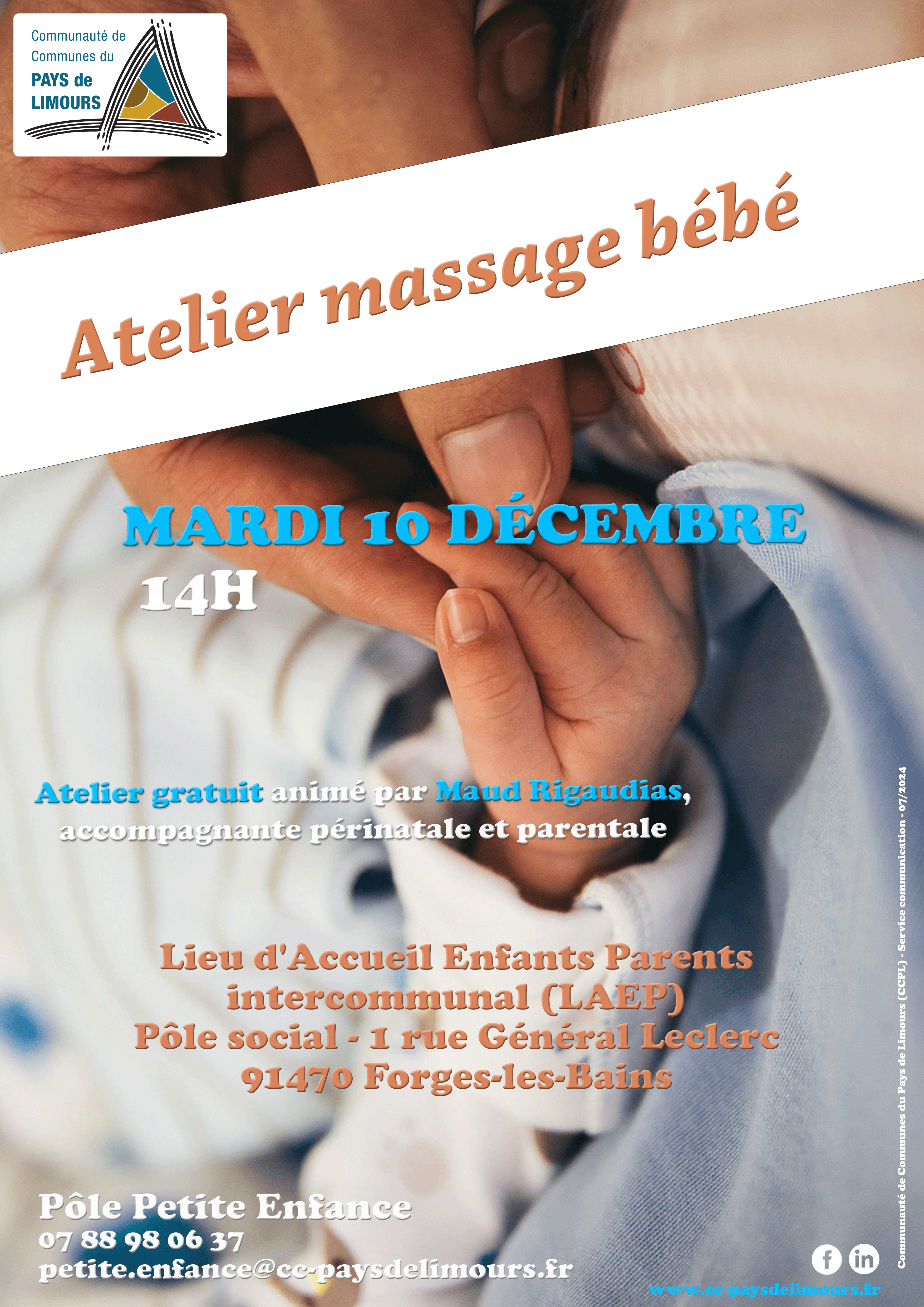 Atelier massage bébé - 10 décembre 2024