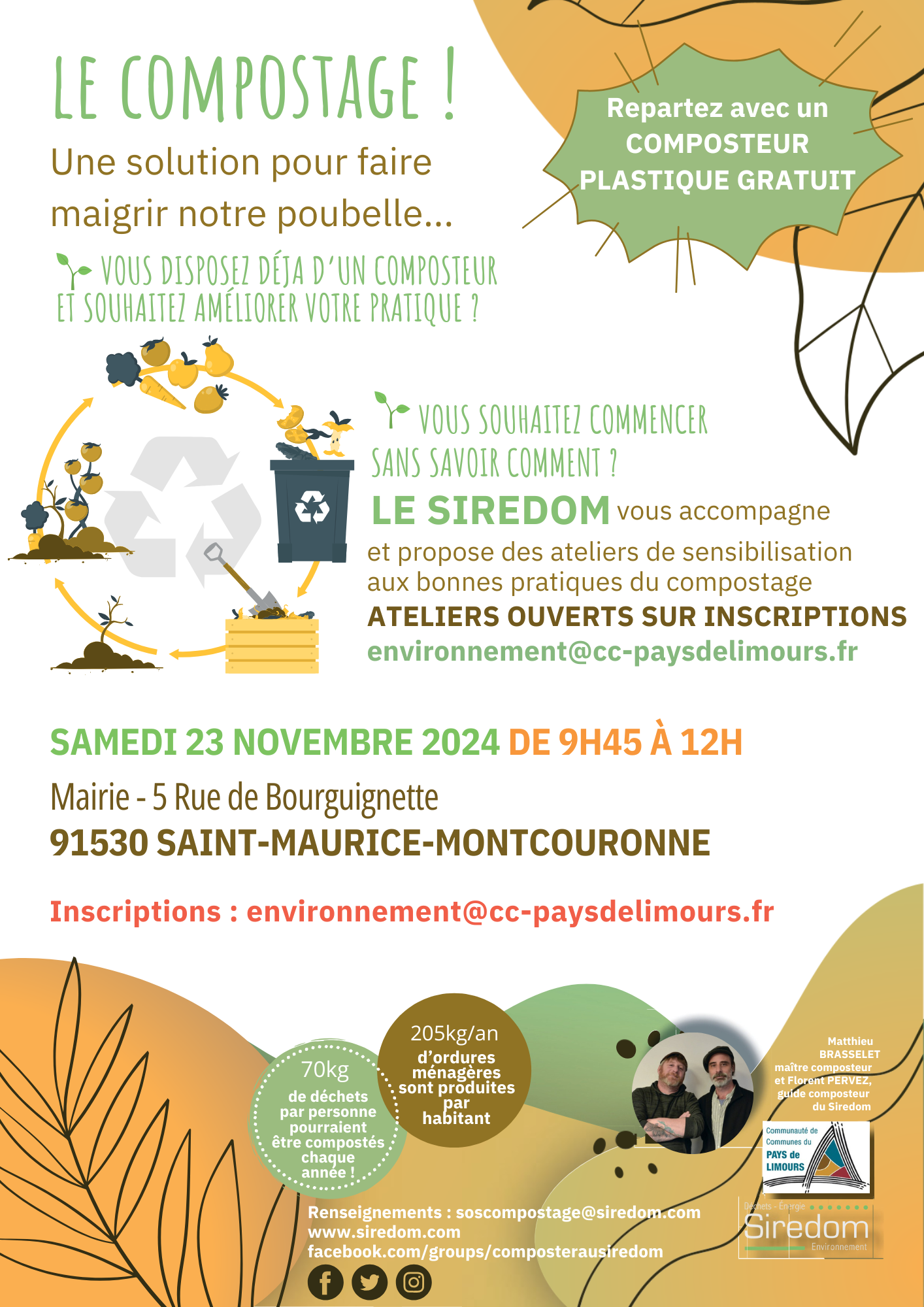 Affiche Atelier compostage - samedi 23 novembre 2024 à Saint-Maurice-Montcouronne