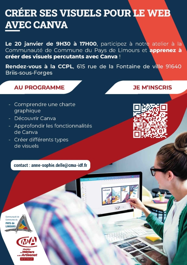 Affiche FORMATION CANVA - janvier 2025