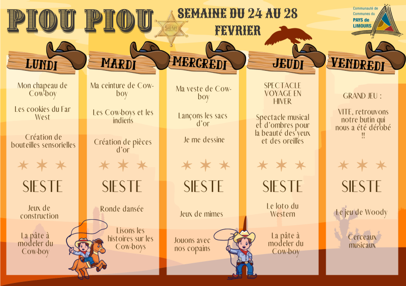 Programme de l’ACM Maternel des vacances d’hiver - Piou Piou 2