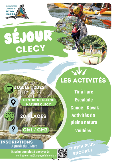 Séjour CM1/CM2 - Clecy